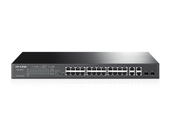 TP-Link T1500-28PCT Managed L2 Fast Ethernet (10/100) Power over Ethernet (PoE) 1U Black TL-SL2428P 845973088699
