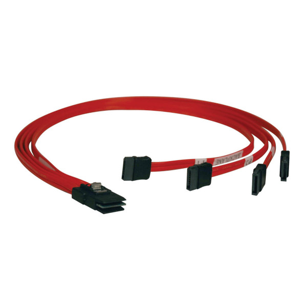 Tripp Lite S508-003 Internal SAS Cable, 4-Lane mini-SAS (SFF-8087) to 4xSatA 7pin, 3 ft. (0.91 m) S508-003 037332143341