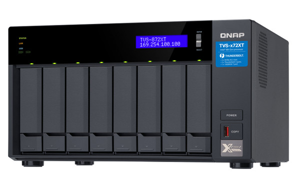 QNAP TVS-872XT NAS Tower Ethernet LAN Black TVS-872XT-I7-16G-US 885022023721