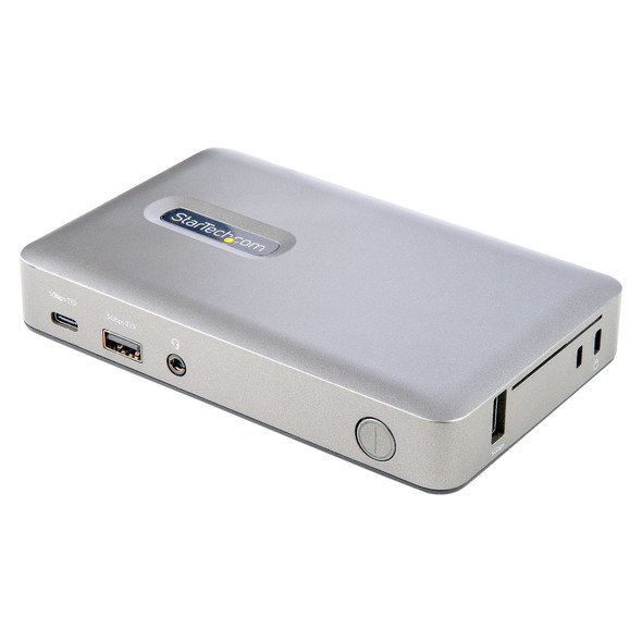 StarTech.com USB C Dock - USB-C to DisplayPort 4K 30Hz or VGA - 65W USB Power Delivery Charging - 4-Port USB 3.1 Gen 1 Hub - Universal USB-C Laptop Docking Station with Ethernet DKM30CHDPD 065030887038
