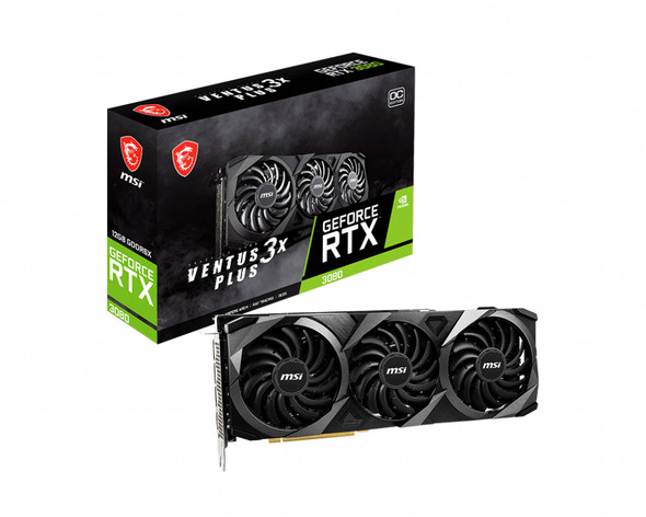 MSI RTX 3080 VENTUS 3X PLUS 12G OC LHR graphics card NVIDIA GeForce RTX 3080 12 GB GDDR6X G3080V3XP12CL 824142278673