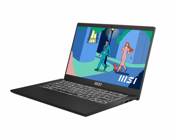MSI Modern C12M-032 i5-1235U Notebook 35.6 cm (14") Full HD Intel Core i5 8 GB DDR4-SDRAM 512 GB SSD Wi-Fi 6 (802.11ax) Windows 11 Home Black MODERN 14 C12M-032 824142283837
