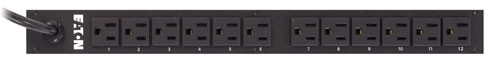 Eaton ePBZ86 power distribution unit (PDU) 12 AC outlet(s) 1U Black EPBZ85