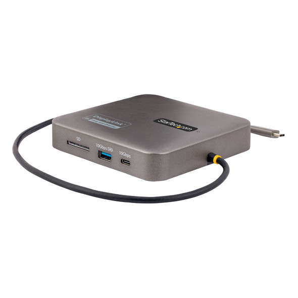 StarTech.com USB C Multiport Adapter, Dual 4K 60Hz HDMI 2.0b, HDR10, 2x 10Gbps USB Hub, 100W PD Pass-Through, GbE, SD, 14"/35cm Cable, Mini Dock, Laptop Docking Station, Win/Mac 102B-USBC-MULTIPORT 065030893961