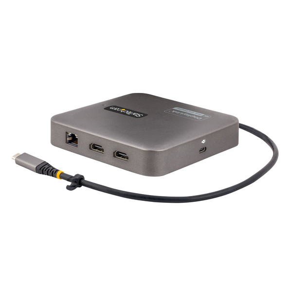StarTech.com USB C Multiport Adapter, Dual 4K 60Hz HDMI 2.0b, HDR10, 2x 10Gbps USB Hub, 100W PD Pass-Through, GbE, SD, 14"/35cm Cable, Mini Dock, Laptop Docking Station, Win/Mac 102B-USBC-MULTIPORT 065030893961