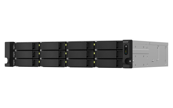 QNAP TS-1264U-RP NAS Rack (2U) Ethernet LAN Aluminium, Black TS-1264U-RP-4G-US 885022023370