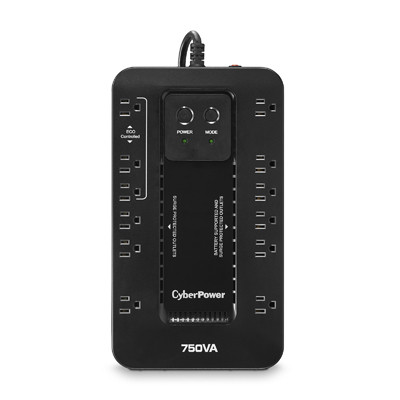 Cyberpower Systems EC750GTAA  750va/450w standby ups nema 5-15 rj-11 emi eco taa ec750gtaa