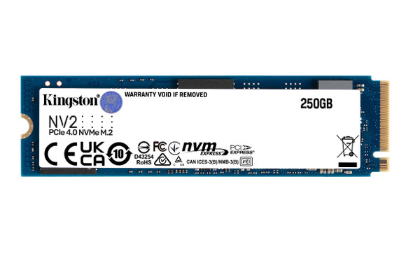 Kingston Technology SNV2S/250G 740617329889 nv2 250g m.2 2280 nvme pcie internal ssd up to 3000 mb/s snv2s/250g snv2s/250g 740617329889