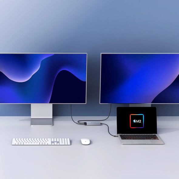 Targus HDM1-GL video cable adapter USB Type-C 2 x HDMI Grey HDM1-GL 817110015844