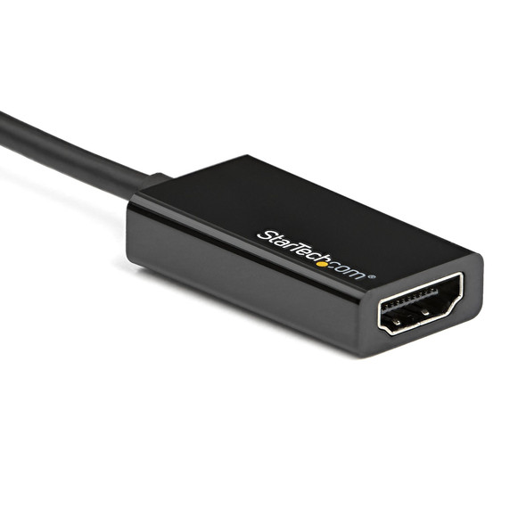 StarTech.com Adattatore DisplayPort a HDMI 4K 60Hz - Convertitore video attivo da DP 1.4 a HDMI 2.0 - Dongle/Cavo adattatore per Monitor/TV/Display HDMI - Connettore DP a scatto 43956