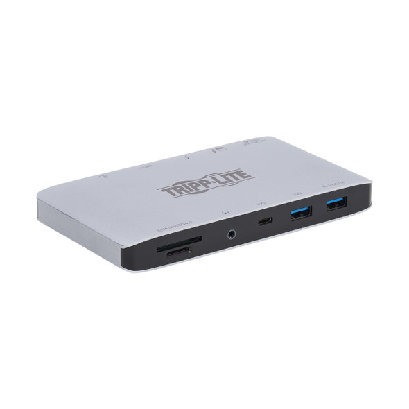 Tripp Lite MTB3-DOCK-03INT Thunderbolt 3 Dock with USB-C Compatibility, Dual Display - 8K DisplayPort, USB 3.2 Gen 2 10G, USB-A/USB-C Hub, GbE, International Plug Adapters MTB3-DOCK-03INT 037332273024