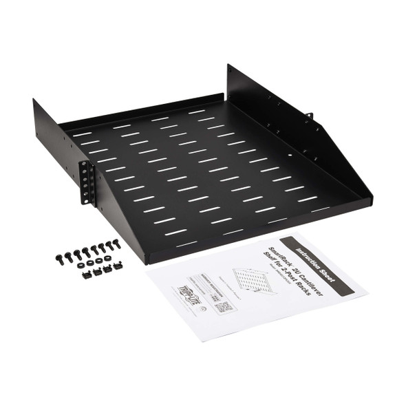 Tripp Lite SRSHELF2PUNIV SmartRack Universal-Mount Steel Rack Shelf - 2U, Vented, 21.7 in. Deep, Holds up to 100 lb. (45 kg) SRSHELF2PUNIV 037332263162