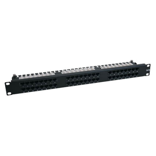 Tripp Lite 48-Port Cat6/Cat5 High Density 110 Patch Panel, 568B, RJ45 Ethernet, 1U Rack-Mount, TAA 44046