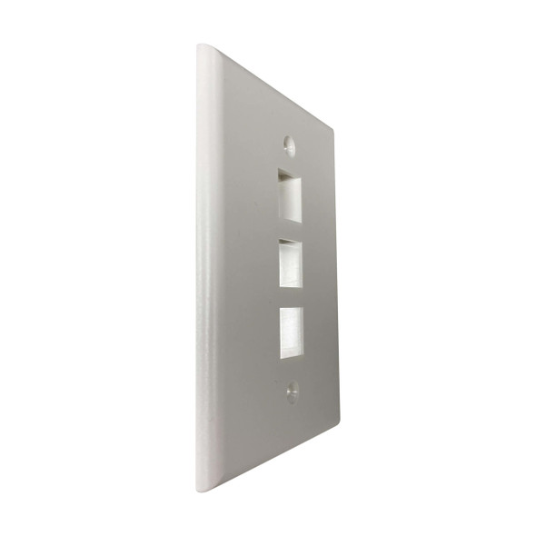 Tripp Lite N042AB-003-IVM Safe-IT 3-Port Single-Gang Keystone Wall Plate, Antibacterial, Ivory Matte, TAA N042AB-003-IVM 037332269119