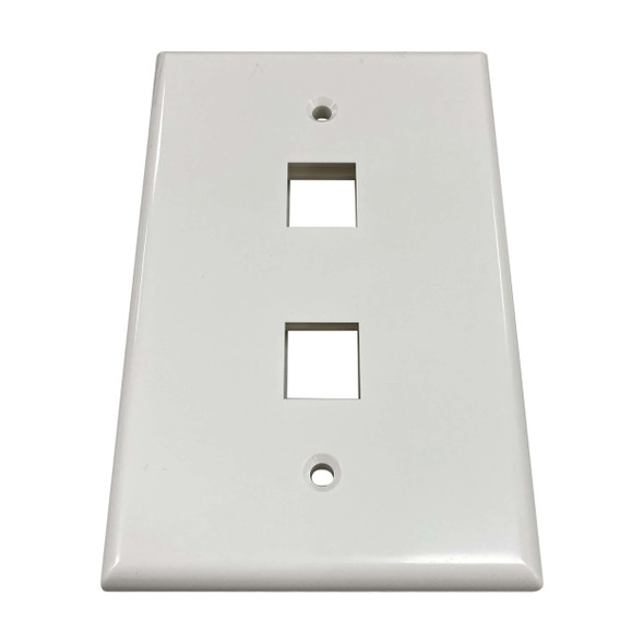 Tripp Lite N042AB-002-IVG Safe-IT 2-Port Single-Gang Keystone Wall Plate, Antibacterial, Ivory Gloss, TAA N042AB-002-IVG 037332269140