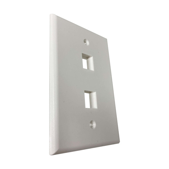 Tripp Lite N042AB-002-IVM Safe-IT 2-Port Single-Gang Keystone Wall Plate, Antibacterial, Ivory Matte, TAA N042AB-002-IVM 037332269102
