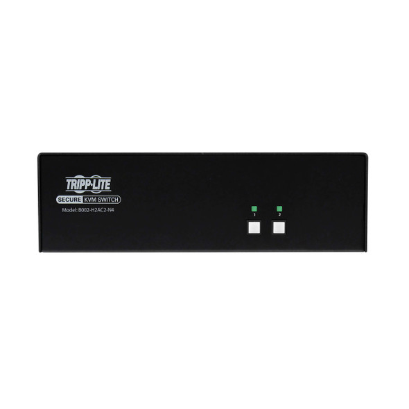 Tripp Lite B002-H2AC2-N4 Secure KVM Switch, 2-Port, Dual Head, HDMI to HDMI, 4K, NIAP PP4.0, Audio, CAC, TAA B002-H2AC2-N4 037332274366