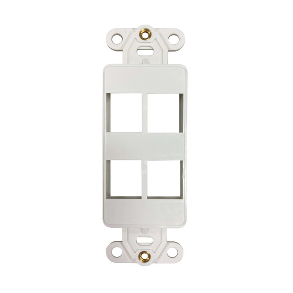 Tripp Lite N042DAB-004V-IV Safe-IT 4-Port Antibacterial Wall-Mount Insert, Decora Style, Vertical, Ivory, TAA N042DAB-004V-IV 037332269058