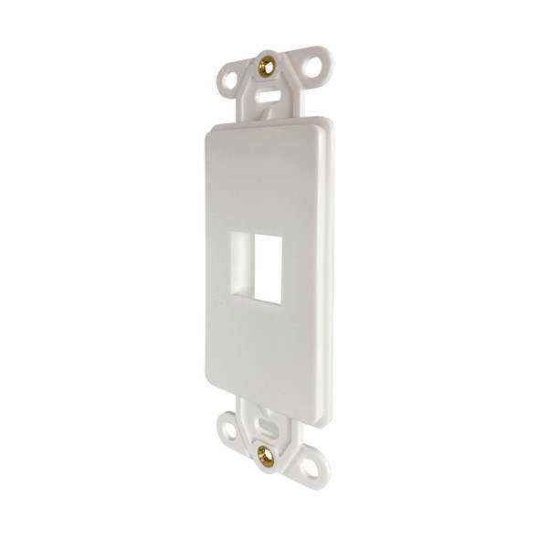 Tripp Lite N042DAB-001V-IV Safe-IT 1-Port Antibacterial Wall-Mount Insert, Decora Style, Vertical, Ivory, TAA N042DAB-001V-IV 037332269027