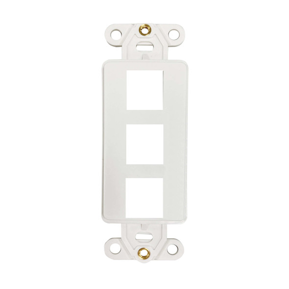 Tripp Lite N042DAB-003V-IV Safe-IT 3-Port Antibacterial Wall-Mount Insert, Decora Style, Vertical, Ivory, TAA N042DAB-003V-IV 037332269041