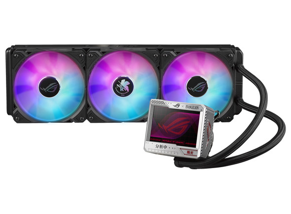 ASUS ROG RYUJIN II 360 ARGB EVA EDITION Processor All-in-one liquid cooler 12 cm Black 1 pc(s) ROG RYUJIN II 360 ARGB EVA EDITION 195553724418
