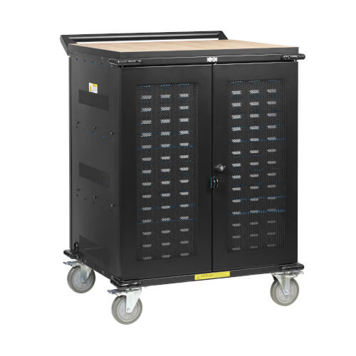 Tripp Lite CSCSTORAGE1UVC Safe-IT UV Locking Storage Cart for Mobile Devices and AV Equipment, Wood-Grain Top CSCSTORAGE1UVC 037332266057