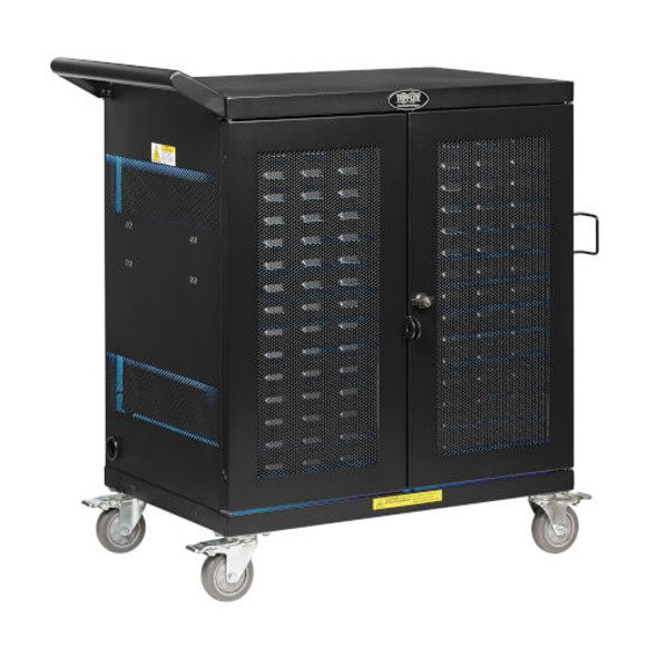 Tripp Lite CSCSTORAGE2UVC Safe-IT UV Locking Storage Cart for Mobile Devices and AV Equipment, Black CSCSTORAGE2UVC 037332266064