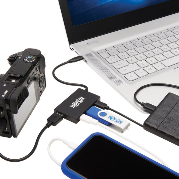 Tripp Lite U460-004-2A2C-2 4-Port USB-C Hub - USB 3.1 Gen 2, 10 Gbps, 2 USB-A & 2 USB-C Ports, Thunderbolt 3, Aluminum Housing U460-004-2A2C-2 037332251718