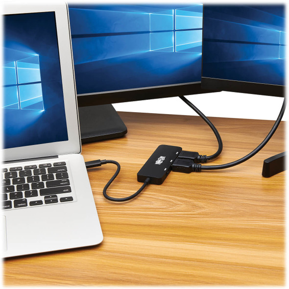 Tripp Lite U444-3H-MST USB-C Adapter, Triple Display - 4K 60 Hz HDMI, HDR, 4:4:4, HDCP 2.2, DP 1.4 Alt Mode, Black U444-3H-MST 037332263797