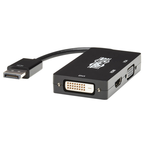 Tripp Lite P136-06N-HDV4K6 DisplayPort to VGA/DVI/HDMI All-in-One Converter Adapter - 4K 60 Hz HDMI, DP 1.2 P136-06N-HDV4K6 037332202741