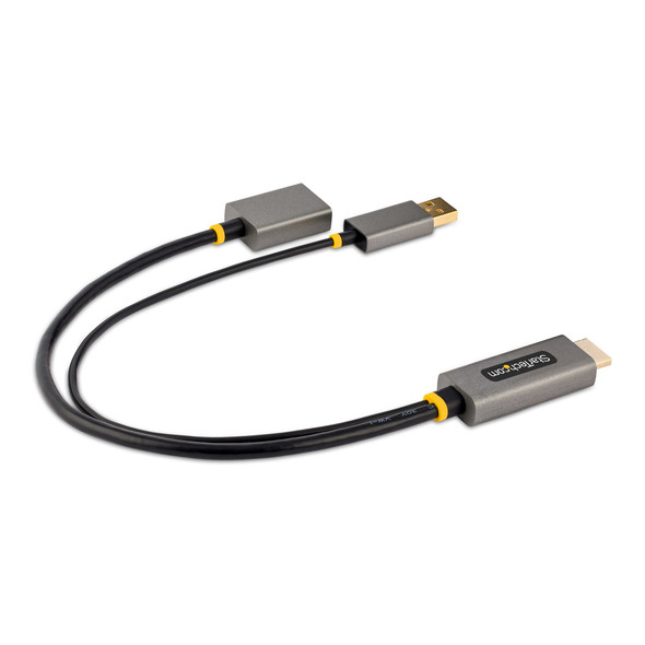 StarTech.com 1ft (30cm) HDMI to DisplayPort Adapter Cable, Active 4K 60Hz HDMI 2.0 to DP 1.2 Converter, HDR, USB Bus Powered, HDMI Source to DisplayPort Monitor for Laptops/PC 128-HDMI-DISPLAYPORT 065030897143