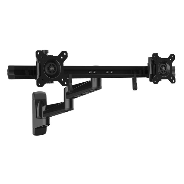 StarTech.com Wall Mount Dual Monitor Arm – Articulating Ergonomic VESA Wall Mount for 2x 24" Displays – Synchronized Adjustable Crossbar – Tilt/Swivel/Rotate- Double Screen Mount Bracket ARMDUALWALL 065030866347