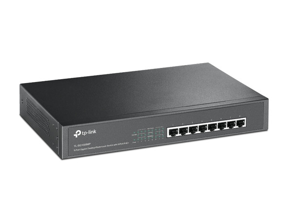 TP-Link TL-SG1008MP Unmanaged Gigabit Ethernet (10/100/1000) Power over Ethernet (PoE) 1U Black TL-SG1008MP 840030700057