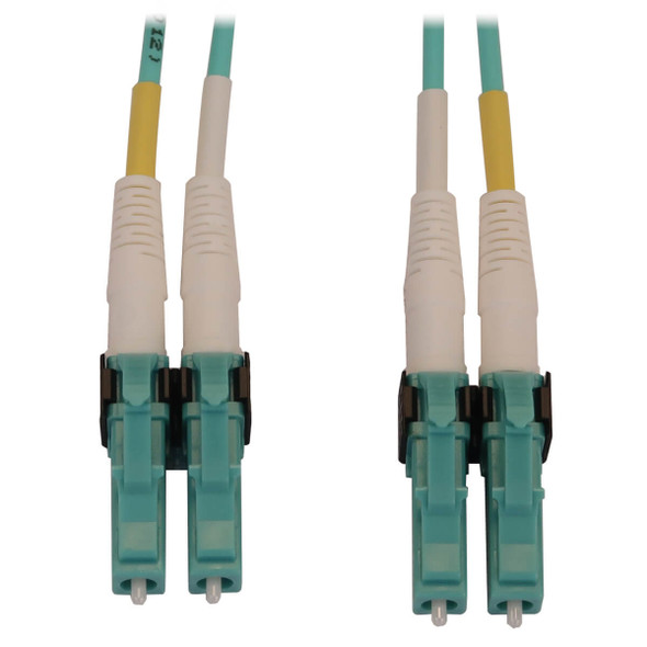 Tripp Lite N820X-03M-OM4 400G Multimode 50/125 OM4 Switchable Fiber Optic Cable (Duplex LC-PC M/M), LSZH, Aqua, 3 m (9.8 ft.) N820X-03M-OM4 037332272812
