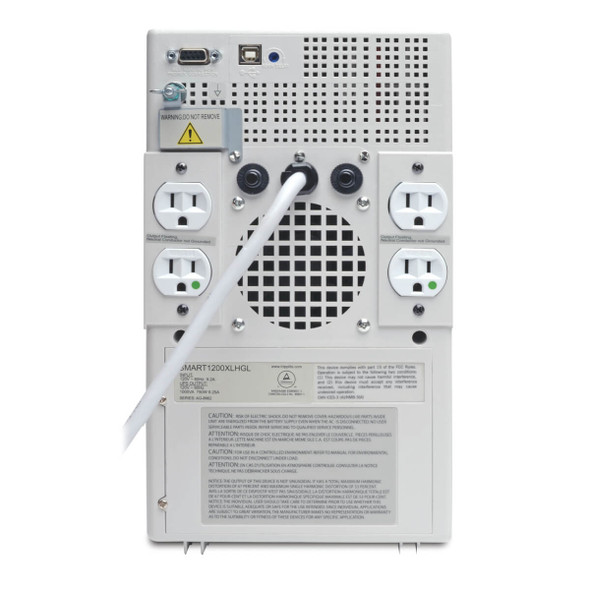 Tripp Lite SmartPro 120V 1kVA 750W Medical-Grade Line-Interactive Tower UPS with 4 Outlets, Full Isolation, USB, Lithium Battery SMART1200XLHGL 037332192202