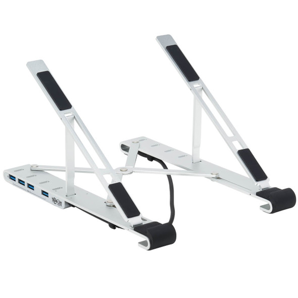 Tripp Lite U460-ST4-4A-C 4-Port USB-C Hub with Laptop Stand - USB 3.2 Gen 1, 4 USB-A Ports, Thunderbolt 3, 100W PD Charging, Silver U460-ST4-4A-C 037332265869