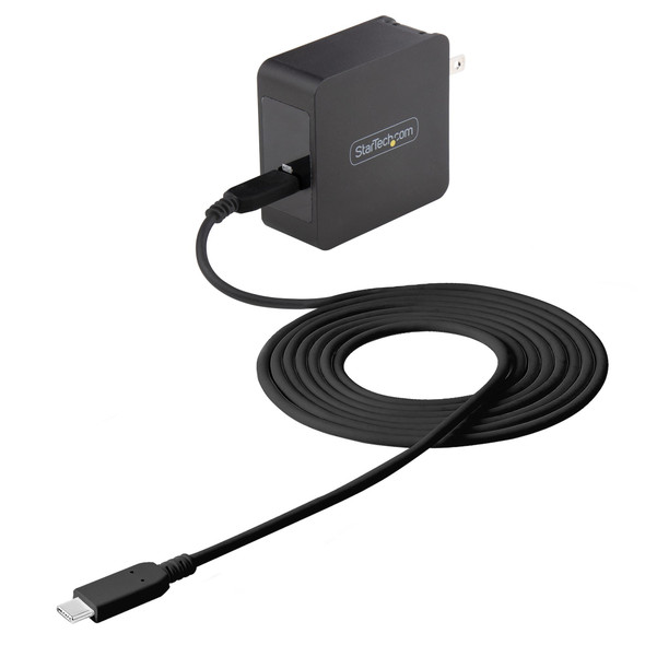 StarTech.com USB C Wall Charger - USB C Laptop Charger 60W PD - 6ft/2m Cable - Universal Compact Type C Power Adapter - Dell XPS, Lenovo X1 Carbon, HP EliteBook, MacBook - USB IF/ETL Certified WCH1CBK 065030893503