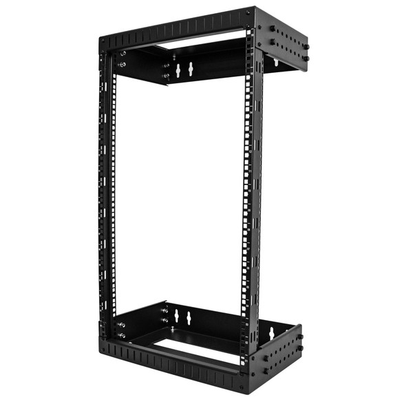 StarTech.com 18U 19" Wall Mount Network Rack - Adjustable Depth 12-20" 2 Post Open Frame Server Room Rack for AV/Data/ IT Communication/Computer Equipment/Switch w/Cage Nuts & Screws RACK-18U-20-WALL-OA 065030893701