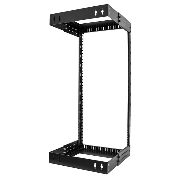 StarTech.com 24U 19" Wall Mount Network Rack - Adjustable Depth 12-20" 2 Post Open Frame Server Room Rack for AV/Data/ IT Communication/Computer Equipment/Switch w/Cage Nuts & Screws RACK-24U-20-WALL-OA 065030893923