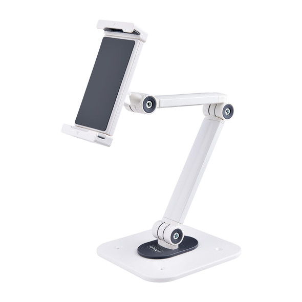 StarTech.com Adjustable Tablet Stand for Desk - Wall Mountable - Capacity 2.2lb (1kg) - Ergonomic Articulating Universal Tablet Stand - Tablet Holder for Desk Pivot/Swivel/Rotate ADJ-TABLET-STAND-W 065030895811