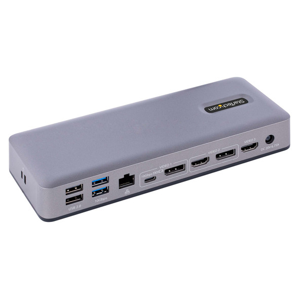 StarTech.com USB-C Docking Station - Multi Monitor HDMI/DP/DP Alt-mode USB-C Dock - 3x 4K30 / 2x 4K60 - 7-Port USB Hub - 60W Power Delivery - GbE - 3.5mm Audio - Works With Chromebook certified DK31C3MNCR 065030891967