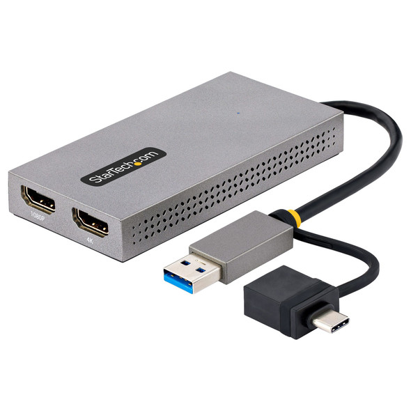 StarTech AC 107B-USB-HDMI 2PT USB to Dual HDMI Adapter 4K 30Hz Retail 107B-USB-HDMI 65030894012