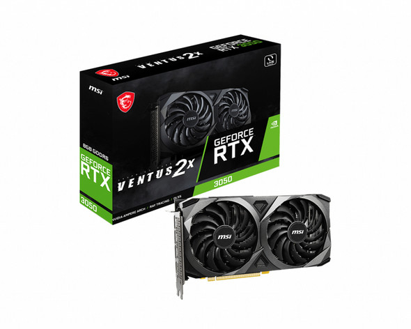 MSI VCX RTX 3050 Ventus 2X 8G OC 8GB GDDR6 128bits PCIE4.0 DP HDMI Retail G3050V2X8C 824142281987