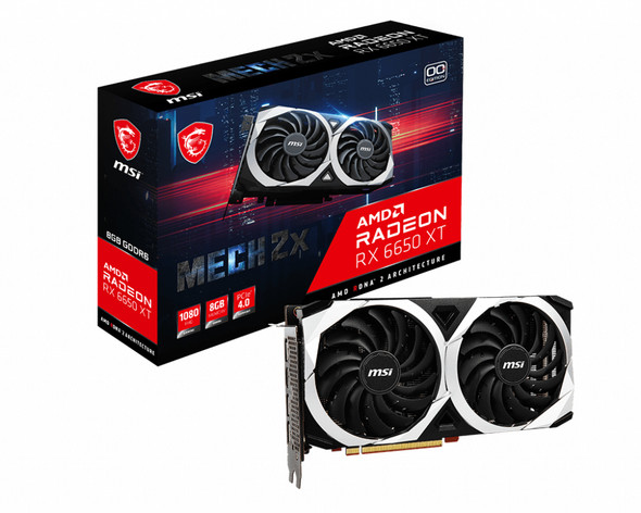 MSI VCX R6650XTM2X8C Radeon RX 6650 XT MECH 2X 8G OC 8GB GDDR6 Retail R6650XTM2X8C 824142290248