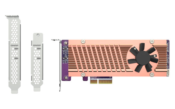 QNAP AC QM2-2P-344A Dual M.2 22110 2280 PCIe NVMe SSD expansion card Retail QM2-2P-344A 885022025169