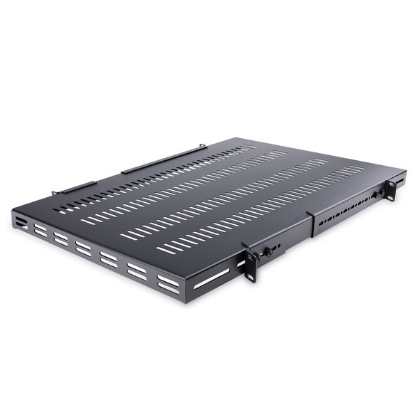 StarTech.com 1U 4-Post Adjustable Vented Server Rack Mount Shelf - 330lbs(150 kg) - 19.5 to 38in Adjustable Mounting Depth Universal Tray for 19" AV/ Network Equipment Rack - 27.5in Deep 065030897785