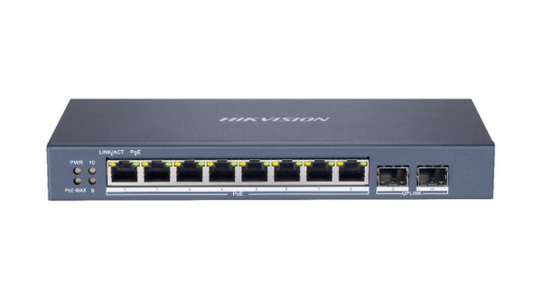 Hikvision Digital Technology DS-3E1510P-SI network switch Managed L2 Gigabit Ethernet (10/100/1000) Power over Ethernet (PoE) Black 842571135619