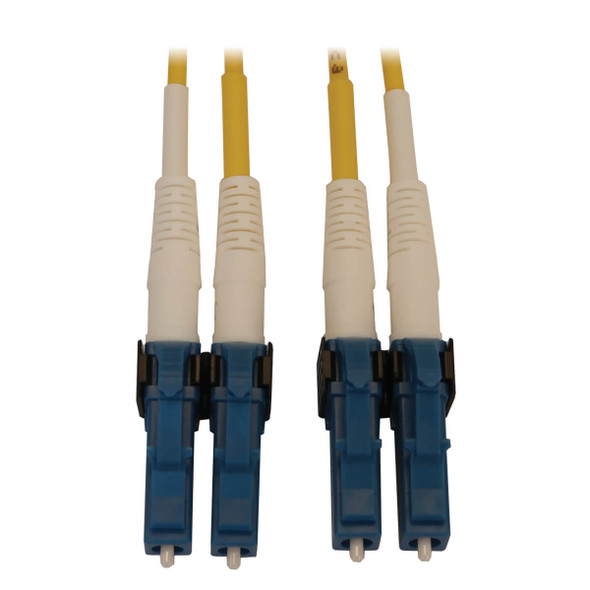 Tripp Lite N370X-02M 400G Duplex Singlemode 9/125 OS2 Switchable Fiber Optic Cable (LC/UPC M/M), LSZH, Yellow, 2 m (6.6 ft.) 037332271785