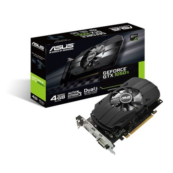 ASUS PH-GTX1050TI-4G graphics card NVIDIA GeForce GTX 1050 Ti 4 GB GDDR5 889349570173