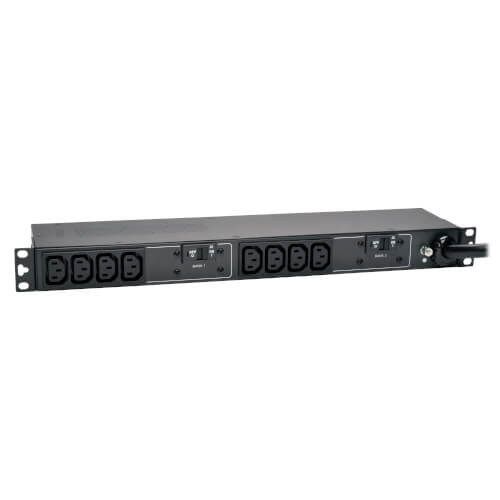 Tripp Lite 5/5.8kW Single-Phase 208/240V Basic PDU, 10 C13 Outlets, NEMA L6-30P Input, 12 ft. Cord, 1U Rack-Mount 037332183217